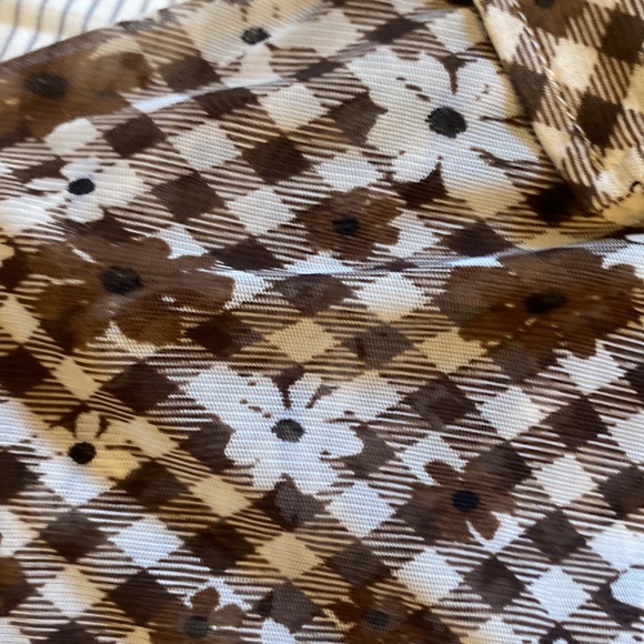 Beautiful brown and cream white cover top, Size: M US - Picture 3 of 3